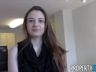 Propertysex - muda nyata perkebunan agen dengan besar alam tetek dibuat di rumah seks video klip